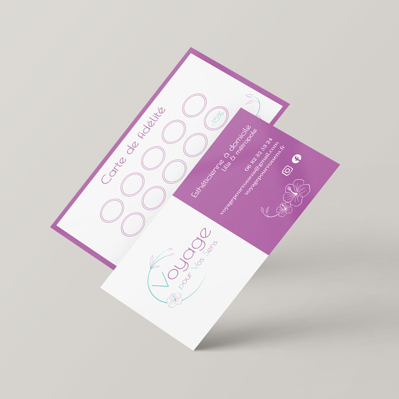 Supports de communication – Voyage pour vos sens